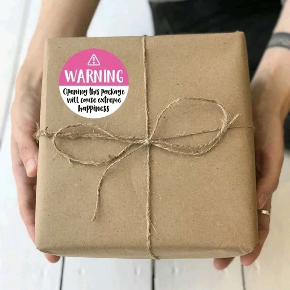 ✨️🩷 60 Black+ Pink Adorable Warning, Extreme Happiness Labels stickers pack✨️🩷